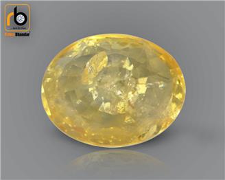 Heated & Treated Natural Certified Yellow Pokhraj 3.45CTS-2375